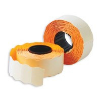 этикет лента 26х16 оранж волна 1000шт/рул 10рул/уп 72156