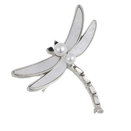 Брошь стрекоза, 4x4,5см, сплав, БЖ25-22