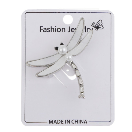 Брошь стрекоза, 4x4,5см, сплав, БЖ25-22