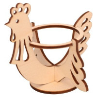 Подставка для яйца &quot;Петушок (кратность 12!!!) 9*8,5*8,5см береза 18-354 Мультидом