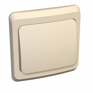 Systeme Electric Этюд выкл. СУ 1 кл. крем. (пл.осн.) BC10-001K (20!)