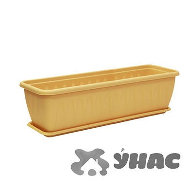 Балконный ящик АЛИЦИЯ 600мм с поддоном Белая глина М3215(15)