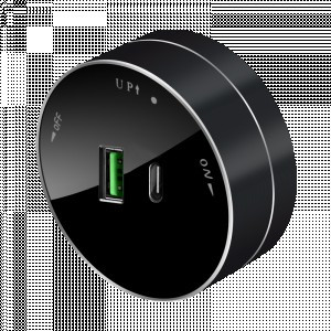 Systeme Electric MultiTrack роз. ОУ 1 мест. 2хUSB (тип А+С) 18Вт, 5В/3А Антрацит MTK13003B