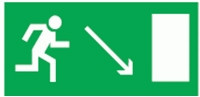 Navigator наклейка к эвакуационному выходу направо вниз NL-320х110NEF04-E07 (NEF-04), 14361