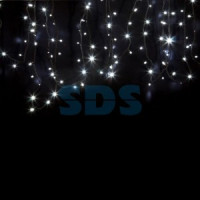 Гирлянда-нить Дюраплей LED 20м, 200 LED, черн.каучук, мерц.кажд.5, белый без б/п 315-525 Neon Night