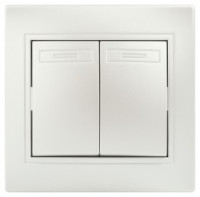 ЭРА Intro Plano выкл. СУ, 2 кл, 10A, перламутр, 250В, IP20, 1-104-06 8758