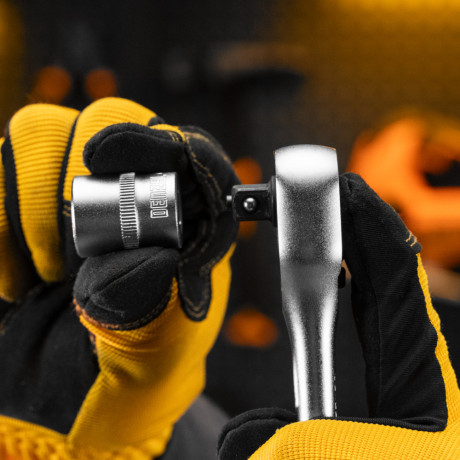 Ключ-трещотка 3/8", 90 зубьев, с быстрым сбросом, CrV Denzel