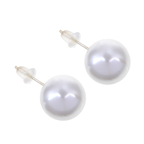 Серьги, бижутерия, пластик, сталь, 12мм, БЖ-1