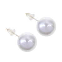 Серьги, бижутерия, пластик, сталь, 12мм, БЖ-1