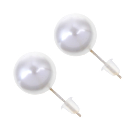 Серьги, бижутерия, пластик, сталь, 12мм, БЖ-1