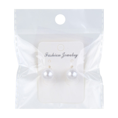 Серьги, бижутерия, пластик, сталь, 12мм, БЖ-1