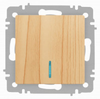ЭРА Intro Accent мех. выкл. СУ 1 кл. (инд.) 10А 250В, сосна 6-102-11