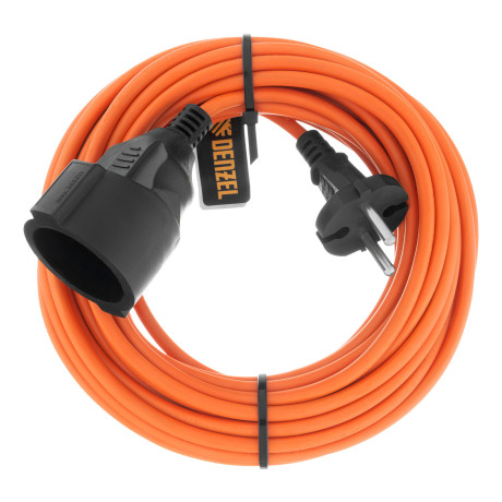 Удлинитель-шнур силовой Garden Series, ПВС, 10м, 1 розетка 3 x 1,5 мм, Denzel