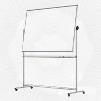 Доска магнитно-маркерная 100х120 лак вращ., на роликах Россия 142343