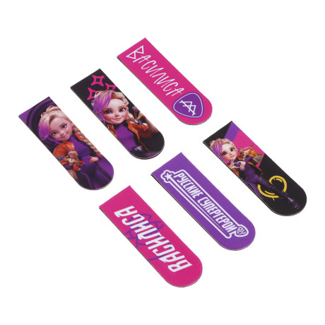 BY Русские Супергерои Магнитные закладки, 6 шт., 12x1,9см, размер упаковки 18,3x10,3см