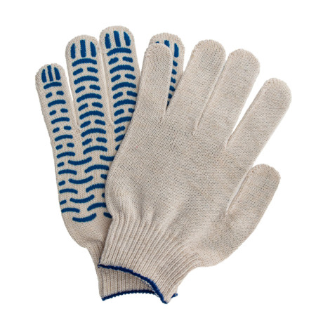 Перчатки х/б, ПВХ покрытие, "Волна", 10 класс