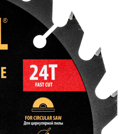 Пильный диск по дереву ф185х 20 мм, 24 зубьев Denzel