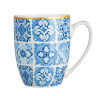 MILLIMI Кружка Голубая мозаика, 350мл, фарфор, 4 дизайна