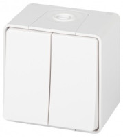 ЭРА Эксперт выкл. ОУ 2 кл. IP55, 10А,250В, белый 11-1504-01 63257