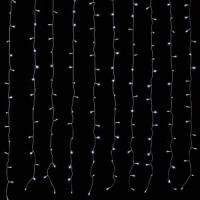 Гирлянда светод. «Занавес» CL-320W, 3x2,5м, 320LED, 220V, IP20, хол.белый, шн. 2,5м, Funray