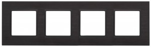 ЭРА 14 Elegance рамка СУ 4 мест.металл, черный+антр 14-5204-05 5954