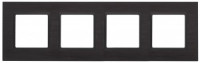 ЭРА 14 Elegance рамка СУ 4 мест.металл, черный+антр 14-5204-05 5954