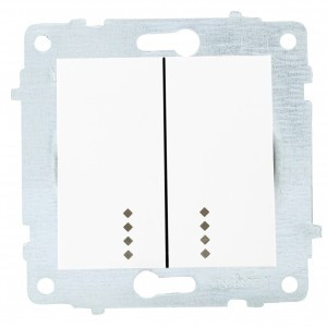 OVIVO мех. выкл. СУ 2 кл. 10А (инд.) белый (ко всем рамкам) 600-000201-203