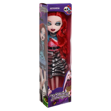 ИГРОЛЕНД Кукла Монстрик, PP,PVC, полиэстер 24см, 6 дизайнов, 13х28х5см
