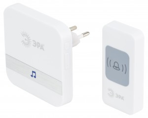 Эра звонок беспроводной C95 , 52 мелод., с кнопкой, 200 м, от сети/A23, белый 6918