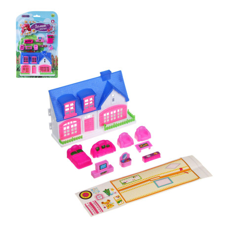 ИГРОЛЕНД Домик с мебелью, PP, 19х4х24,9 см, 2 дизайна