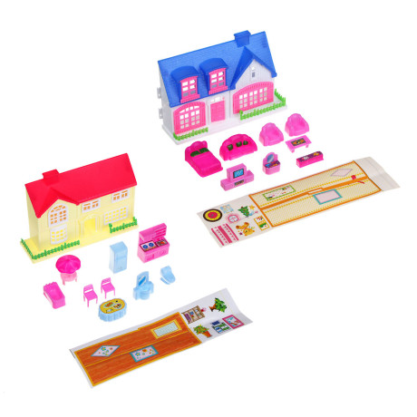ИГРОЛЕНД Домик с мебелью, PP, 19х4х24,9 см, 2 дизайна