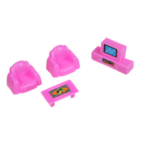 ИГРОЛЕНД Домик с мебелью, PP, 19х4х24,9 см, 2 дизайна