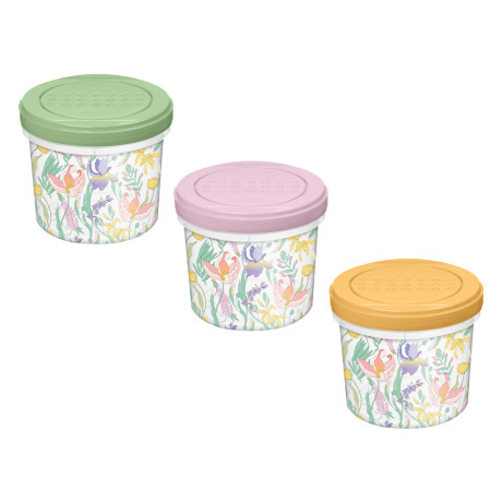 Ботаника Банка с завинчивающейся крышкой 0,7л, пластик, 3 цвета