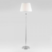 EUROSVET Торшер 1x60W 400х1500 металл белый/прозрачный/хром Sortino 01072/1