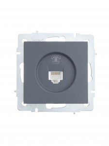 Lezard VESNA мех. роз. телеф СУ 1 мест. графит (RJ11) (корп. ABS) 742-3488-137