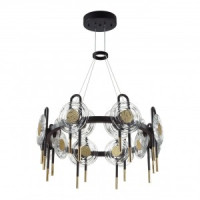 ODEON LIGHT 5407/92L MODERN ODL_EX25 135 черн /зол./мет./стекло Люстра LED 92W 3000K 8990lm MAGNET