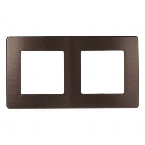 ЭРА 12 рамка СУ 2 мест. САТИН, бронза 12-5102-13 8458