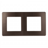 ЭРА 12 рамка СУ 2 мест. САТИН, бронза 12-5102-13 8458