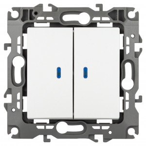 ЭРА 12 мех. выкл. СУ 2 кл. 10А (инд.) автоклеммы, белый матовый 12-1105-01М