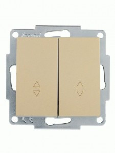Lezard VESNA мех. выкл. СУ 2 кл. (перекл.) проходной (корп. ABS) золото 742-3688-106