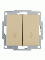Lezard VESNA мех. выкл. СУ 2 кл. (перекл.) проходной (корп. ABS) золото 742-3688-106