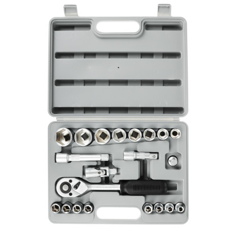 ЕРМАК Набор головок, 21 предм., 8-32мм, с карданным шарниром 1/2"