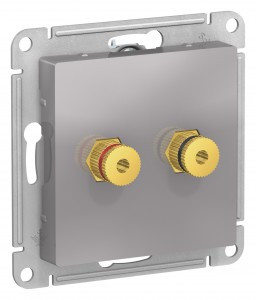 Systeme Electric AtlasDesign мех. аудио роз. СУ 2 мест. алюм. ATN000387 (5!)