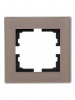 Lezard VESNA рамка акрил СУ 1 мест., гориз., кофейная матовая 742-M6780-146