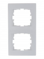 Lezard KARINA рамка 2 мест. (верт.) б/вст бел. (ABS) 707-0200-152