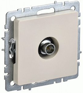 IEK BRITE мех. роз. СУ TV оконечная РТВ11-0-БрКр бежевый BR-A10-O-K10