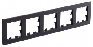 Systeme Electric AtlasDesign Nature рамка СУ 5 мест. металл оникс ATN312305