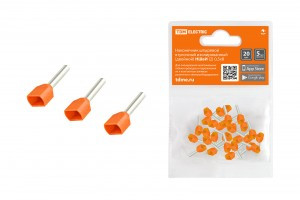 TDM наконечник-гильза втулочный изолир. НШВИ(2) 0,5х8 Оранжевый (уп.20шт, цена за уп) SQ0568-0047