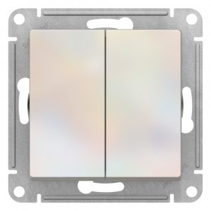 Systeme Electric AtlasDesign мех. выкл. СУ 2 кл (перекл. перекрестный) 10А ЖЕМЧУГ ATN000473 (5!)