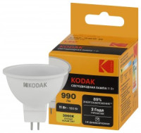 KODAK MR16 GU5.3 11W(990lm) 3000K 2K 48х50 170-265В MR16-11W-830-GU5.3 2 года 57644